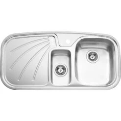 OBI Einbauspüle Quadra Duo 100 Edelstahl Eckig