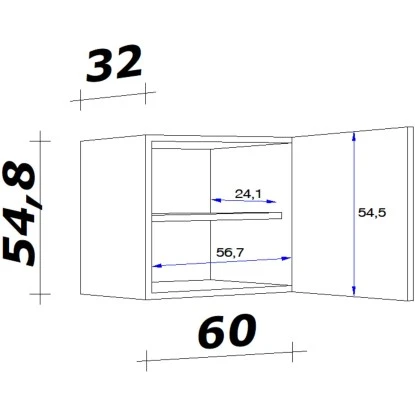 Flex-Well Exclusiv Oberschrank Morena 60 Cm Basaltgrau Matt - San Remo Eiche 4 Flex-Well Exclusiv Oberschrank Morena 60 Cm Basaltgrau Matt - San Remo Eiche – Bild 2