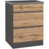 Held Möbel Küchenunterschrank Turin 60 Cm Mit Auszügen Wotaneiche/Graphit -Küchenarmaturen Geschäft 189404 11016600 S 02