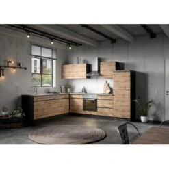 Held Möbel Küchen-Eckschrank Turin 120 Cm Wotaneiche/Graphit -Küchenarmaturen Geschäft 189465 11016600 AB 13 1