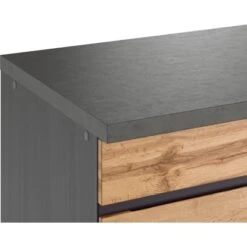 Held Möbel Küchen-Eckschrank Turin 120 Cm Wotaneiche/Graphit -Küchenarmaturen Geschäft 189465 11016600 CU 04