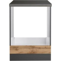 Held Möbel Herdumbauschrank Turin 60 Cm Wotaneiche/Graphit -Küchenarmaturen Geschäft 189473 11016600 S 03