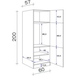Flex-Well Geräteumbauschrank 60 Cm Arizona Quarz Cubanit-San Remo Eiche -Küchenarmaturen Geschäft 247362 4051 5 2