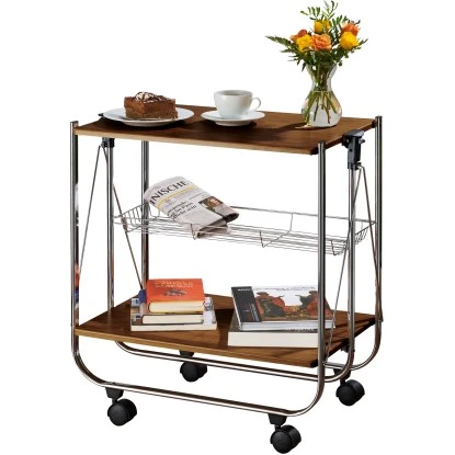 Wenko Servierwagen Dinett Deluxe Nussbaum-Nachbildung 3 Wenko Servierwagen Dinett Deluxe Nussbaum-Nachbildung