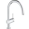 Grohe Einhand-Spültischbatterie Minta Chrom 12,5mm (1/2") C-Auslauf -Küchenarmaturen Geschäft 4005176295621 4520 1