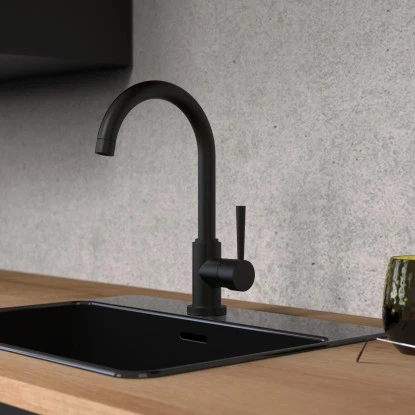 Schütte Design-Spültischarmatur Cornwall Schwarz-Matt 5 Schütte Design-Spültischarmatur Cornwall Schwarz-Matt – Bild 3