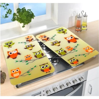 Wenko Herdabdeckplatten Universal Eulenversammlung 2er Set Mehrfarbig 5 Wenko Herdabdeckplatten Universal Eulenversammlung 2er Set Mehrfarbig – Bild 3