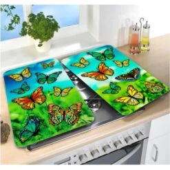 Wenko Herdabdeckplatten Universal Schmetterlinge 2er Set Mehrfarbig -Küchenarmaturen Geschäft 4008838548721 1068 03