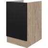 Flex-Well Exclusiv Spülenunterschrank Capri 50 Cm Schwarz Matt-Endgrain Oak -Küchenarmaturen Geschäft 4047584070223 4051 S 03