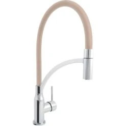 AquaSu Einhebelmischer Küchenarmatur Lago Plus Chrom-Creme