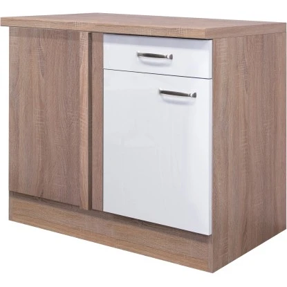 Flex-Well Exclusiv Eck-Unterschrank Valero 110 Cm X 60 Cm Hochglanz Weiß 3 Flex-Well Exclusiv Eck-Unterschrank Valero 110 Cm X 60 Cm Hochglanz Weiß