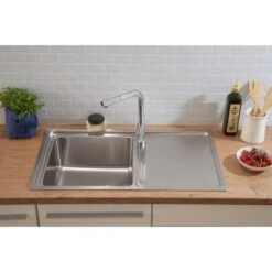 Respekta Einbauspüle Chicago 86 Cm X 50 Cm Edelstahl -Küchenarmaturen Geschäft 45546 4384 CHICAGO86X50 17