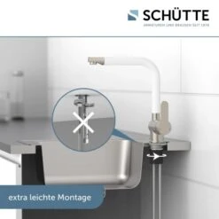 Schütte Küchenarmatur Rio Edelstahloptik-Weiß -Küchenarmaturen Geschäft 473319 2759 004