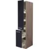 Flex-Well Exclusiv Apotheker-Hochschrank Lara 30 Cm Anthrazit-San Remo Eiche -Küchenarmaturen Geschäft 4785309 4051 AHS30Lara