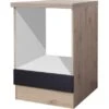 Flex-Well Exclusiv Herdumbauschrank Lara 60 Cm Anthrazit-San Remo Eiche -Küchenarmaturen Geschäft 4785523 4051 HU60Lara
