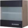 Flex-Well Exclusiv Glas-Hängeschrank Lara 50 Cm Anthrazit-San Remo Eiche -Küchenarmaturen Geschäft 4786315 4051 HGH50Lara