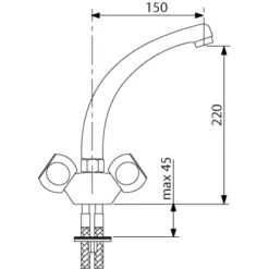 Sanitop-Wingenroth Zweigriff-Küchenarmatur Como Chrom -Küchenarmaturen Geschäft 534286 3711 3