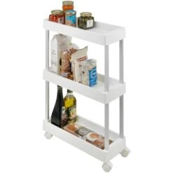 Wenko Haushalts- Und Badwagen Mino Servierwagen Haushaltswagen Mit 3 Ablagen