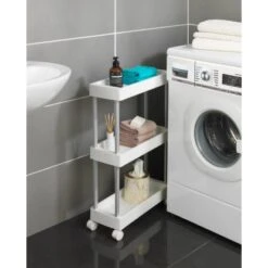 Wenko Haushalts- Und Badwagen Mino Servierwagen Haushaltswagen Mit 3 Ablagen -Küchenarmaturen Geschäft 548133 1068 05