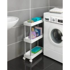 Wenko Haushalts- Und Badwagen Mino Servierwagen Haushaltswagen Mit 3 Ablagen -Küchenarmaturen Geschäft 548133 1068 07