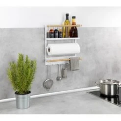 Wenko Küchenregal Magna Magnetisches Regal Zur Befestigung Ohne Bohren Weiß -Küchenarmaturen Geschäft 548534 1068 09