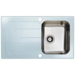 Küchenarmaturen Geschäft 14 OBI Glasspüle 50 Cm X 86 Cm Weiß