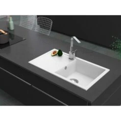 Miló Einbauspüle Granitverbundstoff Blissano 76 Weiß -Küchenarmaturen Geschäft 5903140017783 30