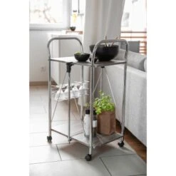 Wenko Servierwagen Liky Holzdekor Zusammenklappbar -Küchenarmaturen Geschäft 686865 1068 08