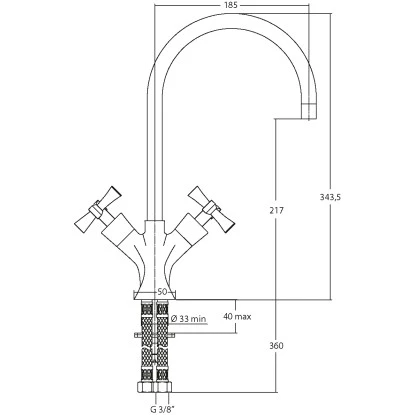 Sanitop-Wingenroth Zweigriff-Küchenarmatur Corvetto Chrom 4 Sanitop-Wingenroth Zweigriff-Küchenarmatur Corvetto Chrom – Bild 2