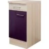 Flex-Well Exclusiv Unterschrank Focus 40 Cm Akazie-Aubergine-Akazie