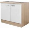 Flex-Well Exclusiv Spülenunterschrank Abaco 100 Cm Perlmutt Glänzend-Akazie -Küchenarmaturen Geschäft 7363732 4051 dspu100 abaco