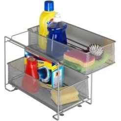 Wenko Schubladenregal 2 Etagen Metall Silber -Küchenarmaturen Geschäft 746248 1068 3