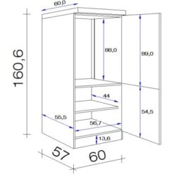 Flex-Well Exclusiv Kühlschrank-Einbauschrank Morena Mit Kühlschrank EEK: F -Küchenarmaturen Geschäft 756420 4051 5