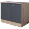 Flex-Well Exclusiv Spülenunterschrank Morena 100 Cm Basaltgrau Matt - San Remo -Küchenarmaturen Geschäft 756483 4051 dspu100morena