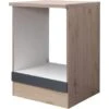Flex-Well Exclusiv Herdumbauschrank Morena 60cm Basaltgrau Matt - San Remo Eiche -Küchenarmaturen Geschäft 756485 4051 hu60morena