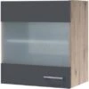Flex-Well Exclusiv Glas-Oberschrank Morena 50cm Basaltgrau Matt - San Remo Eiche -Küchenarmaturen Geschäft 756495 4051 hgh50morena