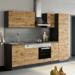 Held Möbel Hängeschrank Sorrento BxHxT 40 Cm X 57 Cm X 34 Cm Wotaneiche-Grafit -Küchenarmaturen Geschäft 853731 11016600 11