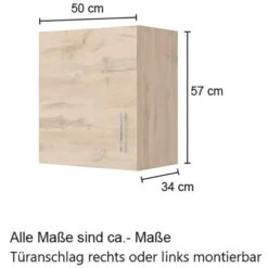 Held Möbel Hängeschrank Sorrento BxHxT 50 X 57 X 34 Cm Wotaneiche-Wotaneiche -Küchenarmaturen Geschäft 853741 11016600 4