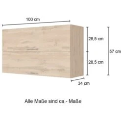 Held Möbel Klapphängeschrank Sorrento BxHxT 100 X 57 X 34 Cm Weiß-Wotaneiche -Küchenarmaturen Geschäft 853743 11016600 4