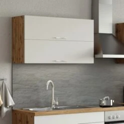 Held Möbel Klapphängeschrank Sorrento BxHxT 100 X 57 X 34 Cm Weiß-Wotaneiche -Küchenarmaturen Geschäft 853743 11016600 6