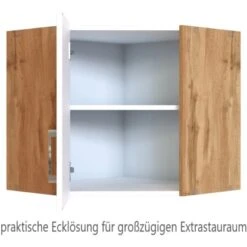 Held Möbel Eckhängeschrank Sorrento BxHxT 60 Cm X 57 Cm X 60 Cm Weiß-Wotaneiche -Küchenarmaturen Geschäft 853755 11016600 3