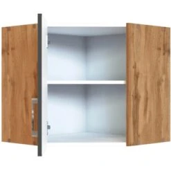 Held Möbel Eckhängeschrank Sorrento BxHxT 60 X 57 X 60 Cm Anthrazit-Wotaneiche -Küchenarmaturen Geschäft 853756 11016600 3