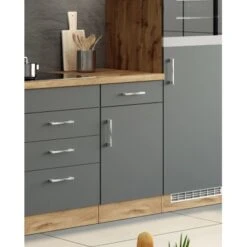 Held Möbel Unterschrank Sorrento 50 X 85 X 60 Cm Tür Schub. + EL-B. Anth.-Wotan. -Küchenarmaturen Geschäft 853761 11016600 12