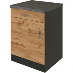 Held Möbel Unterschrank Sorrento 50 X 85 X 60 Cm Tür Schub. + EL-B. Wotan.-Graf.