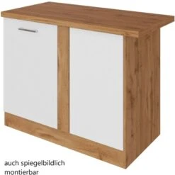 Held Möbel Eckunterschrank Sorrento 110 X 85 X 60 Cm Tür + EL-Boden Weiß-W.eich. -Küchenarmaturen Geschäft 853843 11016600 2