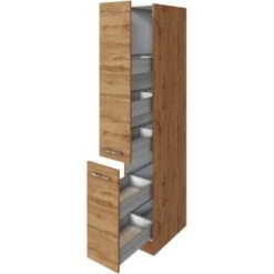 Held Möbel Apothekerschrank Sorrento 30x 200x 60 Cm 2 Ausz. 5 Fächer Wotaneiche -Küchenarmaturen Geschäft 853931 11016600 3