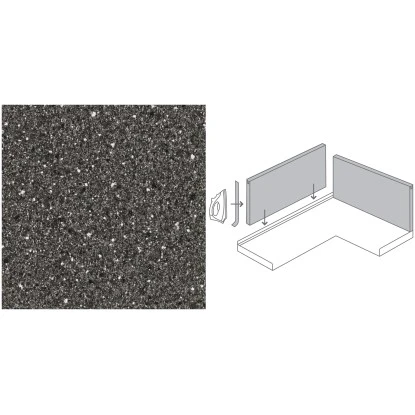 Küchenrückwand 296 Cm X 58,5 Cm Stein Schwarz-Blau Steindekor (ST 12) 4 Küchenrückwand 296 Cm X 58,5 Cm Stein Schwarz-Blau Steindekor (ST 12) – Bild 2